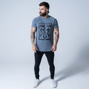 Camiseta Raglan Monster Retangulo Chumbo