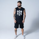 Regata Drop Shoulder Sleveless Monster Circle  Preto