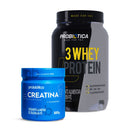 Kit Creatina 300g + 3 Whey Protein Pote 900g